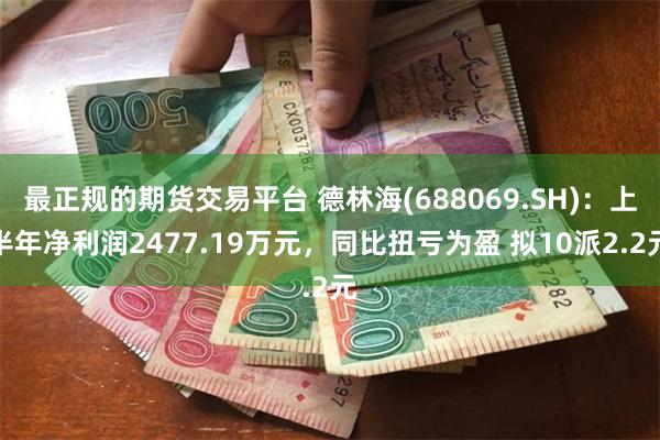 最正规的期货交易平台 德林海(688069.SH)：上半年净利润2477.19万元，同比扭亏为盈 拟10派2.2元