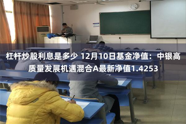 杠杆炒股利息是多少 12月10日基金净值：中银高质量发展机遇混合A最新净值1.4253