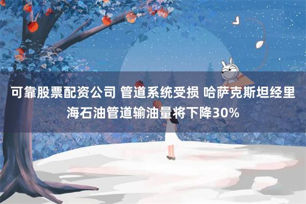 可靠股票配资公司 管道系统受损 哈萨克斯坦经里海石油管道输油量将下降30%